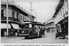 IMG_An American trolley in principal street of Manila_ _Manila